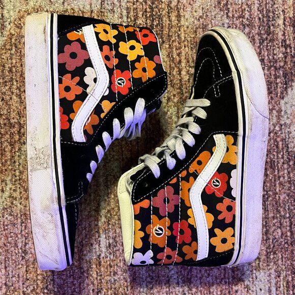 High-top 60s Flower Vans (6.5W) - Picture 1 of 5